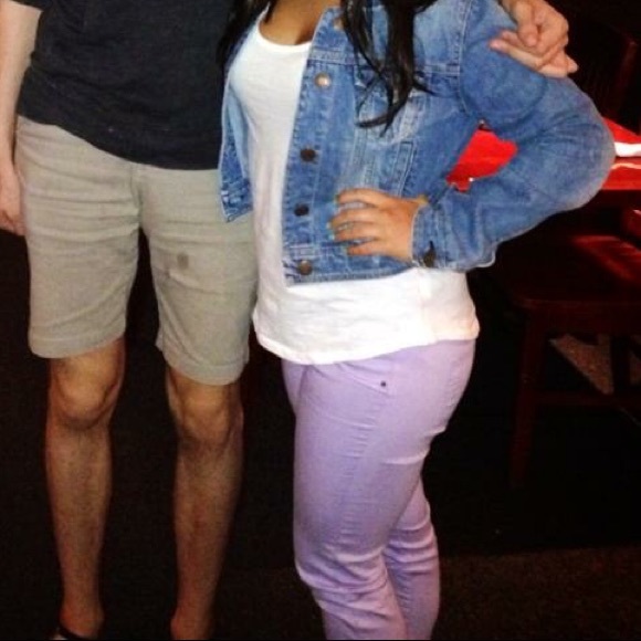 Skinny High Waisted Purple Jeans - Picture 3 of 3